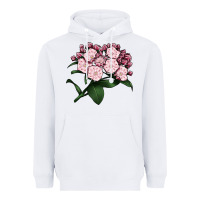White Mountain Laurel Flower Illustrations Heavyweight Hoodie - LillyAllenDesigns