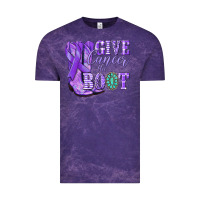Cloud Purple Give Cancer the boot purple ribbon Vintage Tee - NancyCooperArtShop
