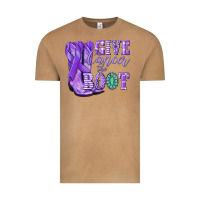 Vintage Camel Give Cancer the boot purple ribbon Vintage Tee - NancyCooperArtShop