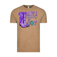 Vintage Coffee Give Cancer the boot purple ribbon Vintage Tee - NancyCooperArtShop