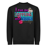 Black I run on caffeine and kisses Heavyweight Sweatshirt - FaDigitalArtStudio