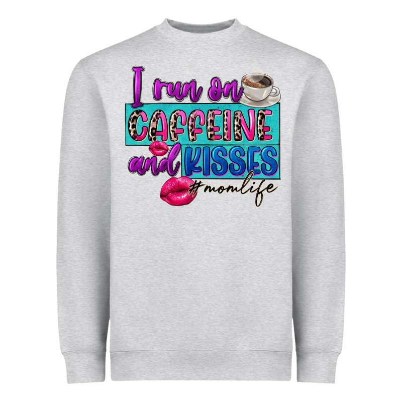 I Run On Caffeine And Kisses Heavyweight Sweatshirt by FaDigitalArtStudio | Teevron