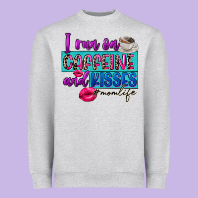 I Run On Caffeine And Kisses Heavyweight Sweatshirt Designed By Fadigitalartstudio