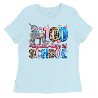 Baby Blue 100 magical days of school Ladies Tee - LillyAllenDesigns