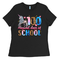 Black 100 magical days of school Ladies Tee - LillyAllenDesigns