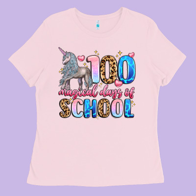100 Magical Days Of School Ladies Tee Designed By Lillyallendesigns