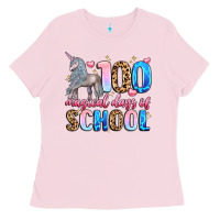 Bubblegum Pink 100 magical days of school Ladies Tee - LillyAllenDesigns