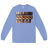 Colony Blue melanin juneteenth Long Sleeve Tee - CowGirlArtShop