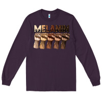 Plum melanin juneteenth Long Sleeve Tee - CowGirlArtShop