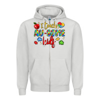 Dove Grey i teach au some kids Zipper Hoodie - LillyAllenDesigns