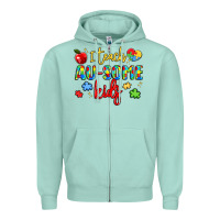 Seafoam i teach au some kids Zipper Hoodie - LillyAllenDesigns