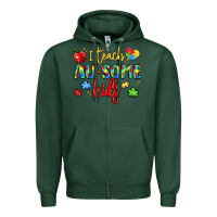 Sports Green i teach au some kids Zipper Hoodie - LillyAllenDesigns
