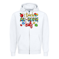 White i teach au some kids Zipper Hoodie - LillyAllenDesigns