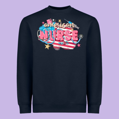 American Nurse Heavyweight Sweatshirt Designed By Fadigitalartstudio