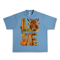 Pebble Blue Love fall cow Urban Heavy Tee - NancyCooperArtShop