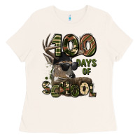 100 Days Of School Hunting Deer Ladies Tee | Teevron