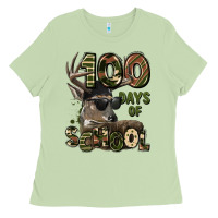 Matcha 100 days of school hunting deer Ladies Tee - LillyAllenDesigns