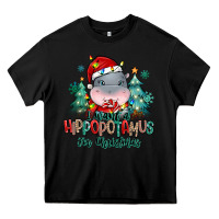Black i want a hippopotamus for christmas Heavy Core Tee - MaliasSmallBusiness