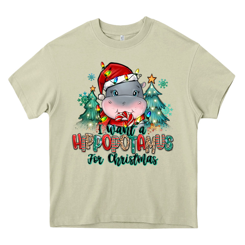 I Want A Hippopotamus For Christmas Heavy Core Tee by MaliasSmallBusiness | Teevron
