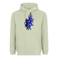 Matcha Bluebonnet Flower Illustrations Heavyweight Hoodie - LillyAllenDesigns