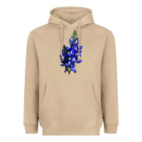 Mushroom Bluebonnet Flower Illustrations Heavyweight Hoodie - LillyAllenDesigns
