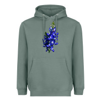 Sage Bluebonnet Flower Illustrations Heavyweight Hoodie - LillyAllenDesigns
