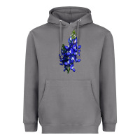 Storm Bluebonnet Flower Illustrations Heavyweight Hoodie - LillyAllenDesigns