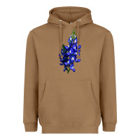 Toasted Coconut Bluebonnet Flower Illustrations Heavyweight Hoodie - LillyAllenDesigns