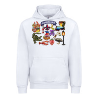 White preview louisiana state Urban Hoodie - BarkalooDesign