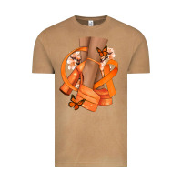 Vintage Camel Kidney Cancer diva orange ribbon Vintage Tee - NancyCooperArtShop