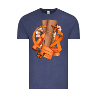 Vintage Denim Kidney Cancer diva orange ribbon Vintage Tee - NancyCooperArtShop