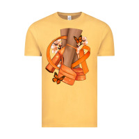 Vintage Mustard Kidney Cancer diva orange ribbon Vintage Tee - NancyCooperArtShop