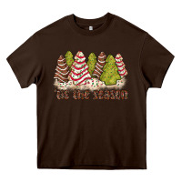 Chocolate Brown tis the season little debbie tree cakes Heavy Core Tee - JahusDesignShop
