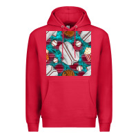 Cardinal baseball  uniform with turquoise gemstone seamless pattern Premium Hoodie - BundleAndBundleShop