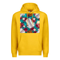 Lemon baseball  uniform with turquoise gemstone seamless pattern Premium Hoodie - BundleAndBundleShop