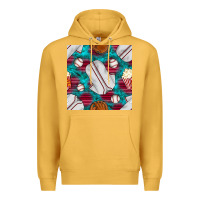 Mustard baseball  uniform with turquoise gemstone seamless pattern Premium Hoodie - BundleAndBundleShop