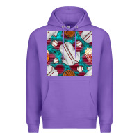 Purple baseball  uniform with turquoise gemstone seamless pattern Premium Hoodie - BundleAndBundleShop