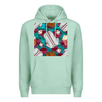 Seafoam baseball  uniform with turquoise gemstone seamless pattern Premium Hoodie - BundleAndBundleShop