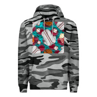 Slate Camo baseball  uniform with turquoise gemstone seamless pattern Premium Hoodie - BundleAndBundleShop