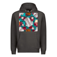 Smoke baseball  uniform with turquoise gemstone seamless pattern Premium Hoodie - BundleAndBundleShop