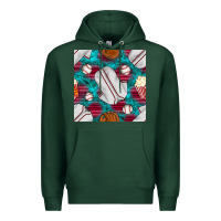 Sports Green baseball  uniform with turquoise gemstone seamless pattern Premium Hoodie - BundleAndBundleShop