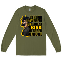 Army Green strong powerful confident king blessed unique Long Sleeve Tee - CowGirlArtShop