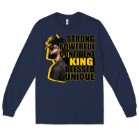 Navy strong powerful confident king blessed unique Long Sleeve Tee - CowGirlArtShop