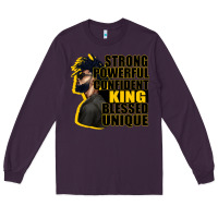 Plum strong powerful confident king blessed unique Long Sleeve Tee - CowGirlArtShop