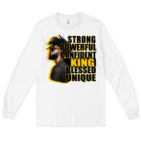 White strong powerful confident king blessed unique Long Sleeve Tee - CowGirlArtShop