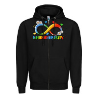 Black neurodiversity Zipper Hoodie - LillyAllenDesigns