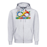 Heather Grey neurodiversity Zipper Hoodie - LillyAllenDesigns