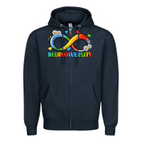 Navy neurodiversity Zipper Hoodie - LillyAllenDesigns
