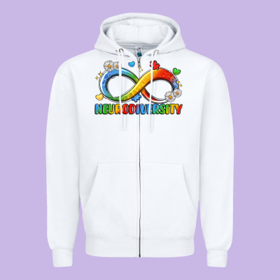 Neurodiversity Zipper Hoodie Designed By Lillyallendesigns