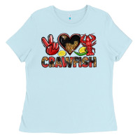Baby Blue crawfish Ladies Tee - LillyAllenDesigns